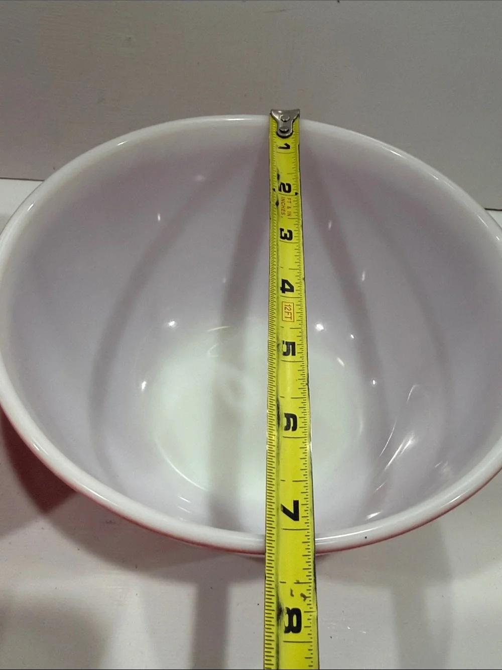 PYREX 1.5 Quarts Red Mixing Bowls with White Interiors - Set of 2 Vintage 1945